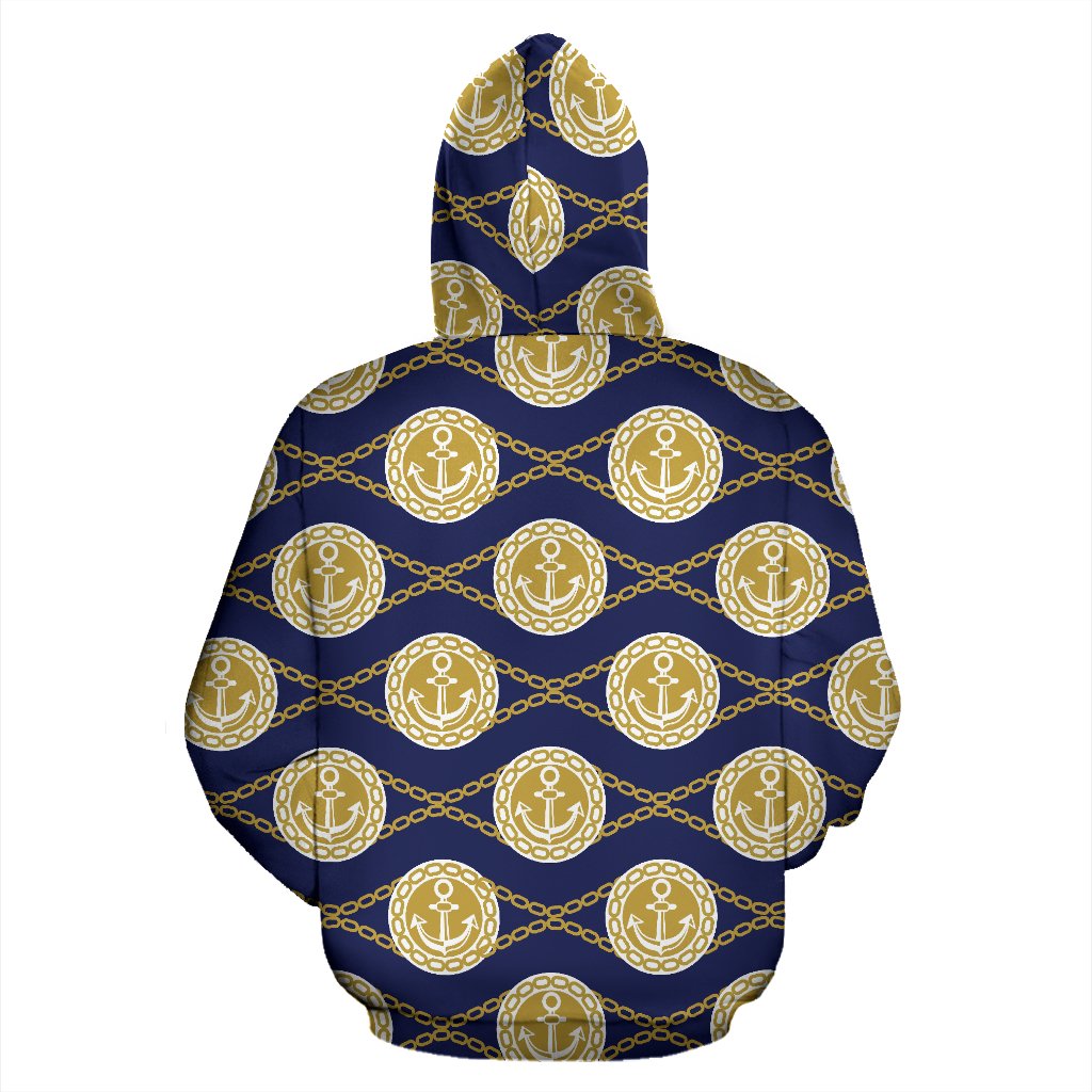 Anchor Luxury Pattern Pullover Hoodie