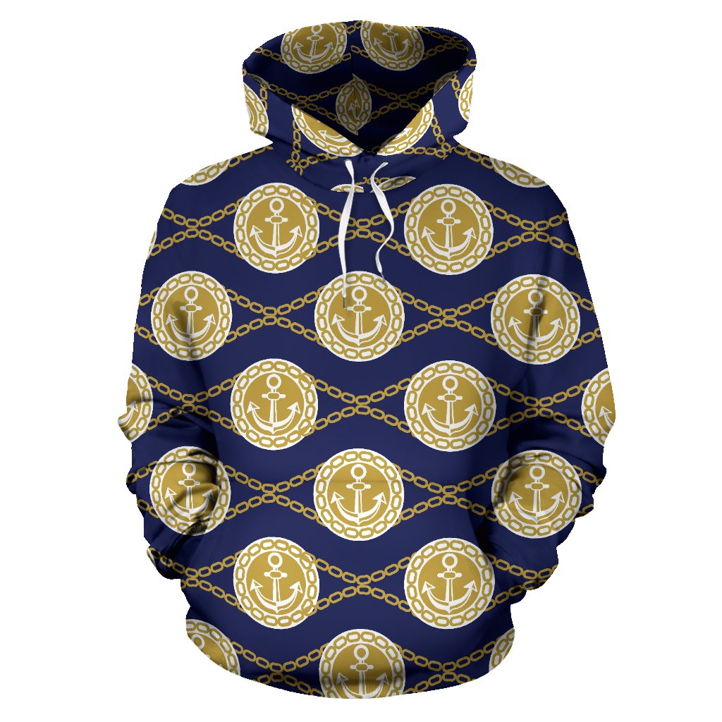 Anchor Luxury Pattern Pullover Hoodie