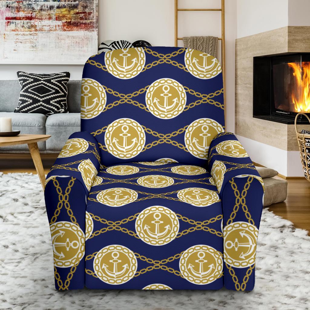Anchor Luxury Pattern Single Sofa Slipcover -JTAMIGO.COM