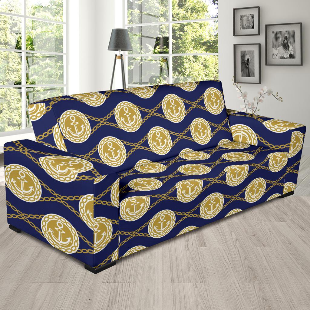 Anchor Luxury Pattern Sofa Slipcover-JTAMIGO.COM