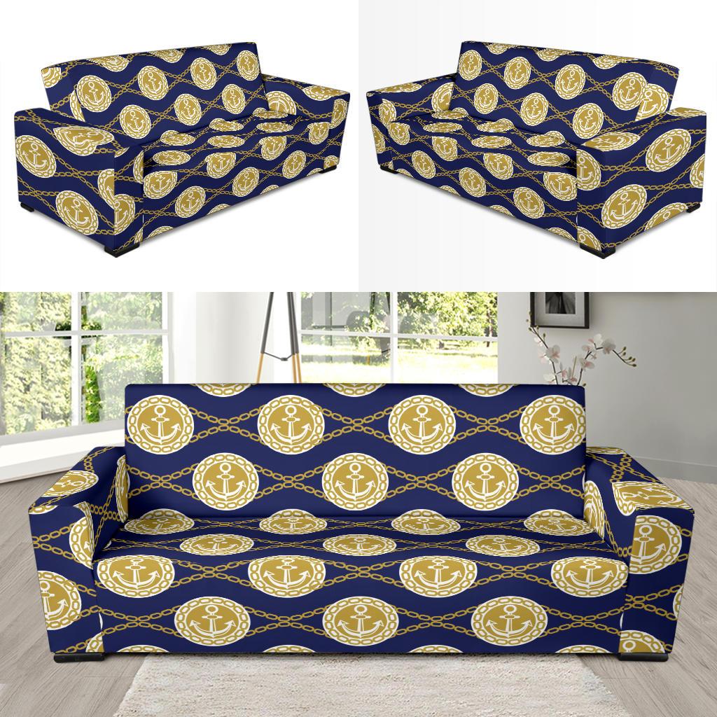 Anchor Luxury Pattern Sofa Slipcover-JTAMIGO.COM