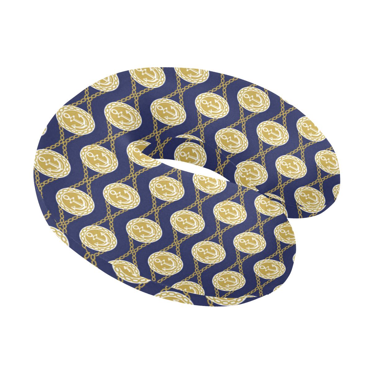 Anchor Luxury Pattern U-Shaped Travel Neck Pillow-JTAMIGO.COM