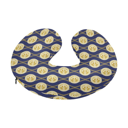 Anchor Luxury Pattern U-Shaped Travel Neck Pillow-JTAMIGO.COM
