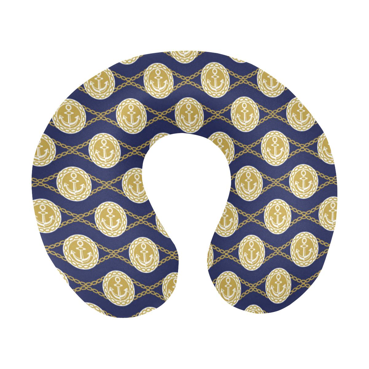 Anchor Luxury Pattern U-Shaped Travel Neck Pillow-JTAMIGO.COM