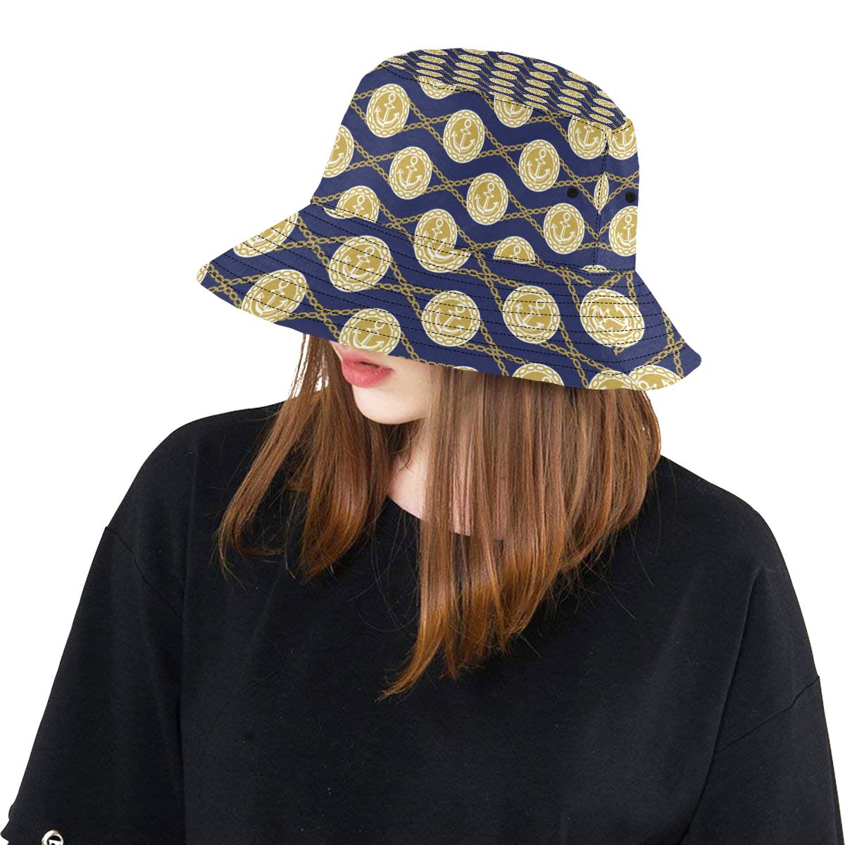 Anchor Luxury Pattern Unisex Bucket Hat