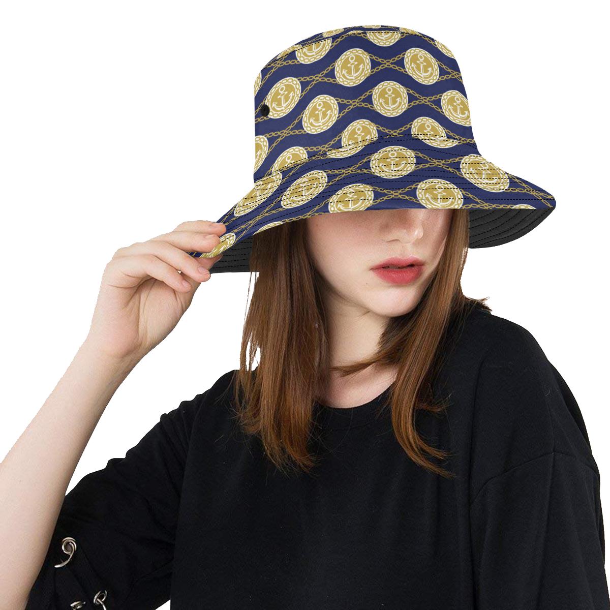 Anchor Luxury Pattern Unisex Bucket Hat
