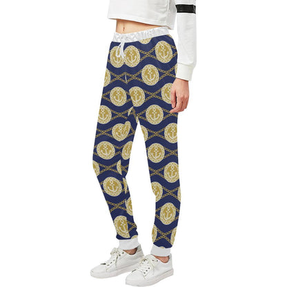 Anchor Luxury Pattern Unisex Casual Sweatpants (Model L11)-JTAMIGO.COM