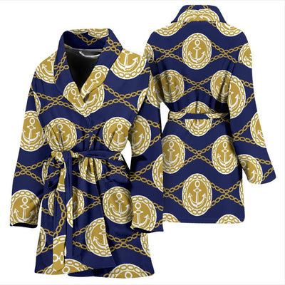 Anchor Luxury Pattern Women Bath Robe-JTAMIGO.COM