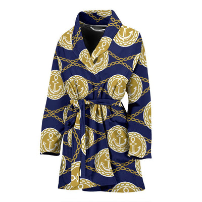 Anchor Luxury Pattern Women Bath Robe-JTAMIGO.COM