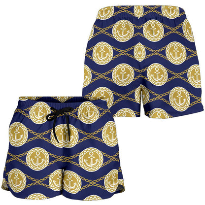 Anchor Luxury Pattern Women Shorts-JTAMIGO.COM