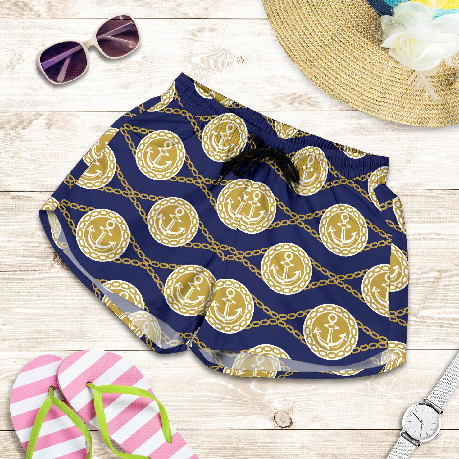 Anchor Luxury Pattern Women Shorts-JTAMIGO.COM