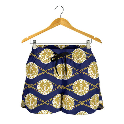 Anchor Luxury Pattern Women Shorts-JTAMIGO.COM