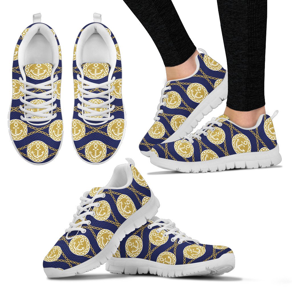 Anchor Luxury Pattern Women Sneakers Shoes