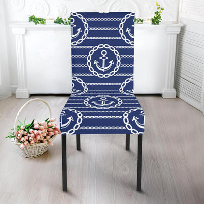 Anchor Stripe Pattern Dinning Chair Slipper-JTAMIGO.COM