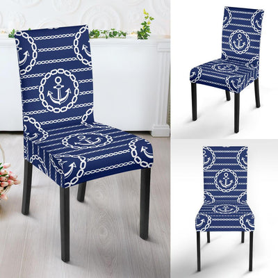 Anchor Stripe Pattern Dinning Chair Slipper-JTAMIGO.COM