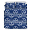 Anchor Stripe Pattern Duvet Cover Bedding Set