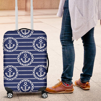 Anchor Stripe Pattern Luggage Cover Protector
