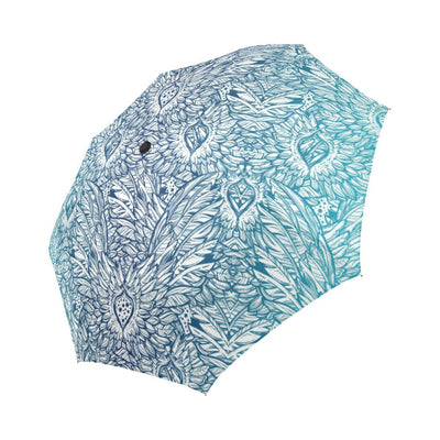 Angel Wings Boho Design Themed Print Automatic Foldable Umbrella