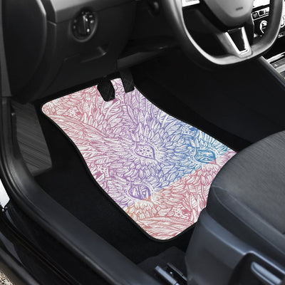Angel Wings Boho Design Themed Print Car Floor Mats