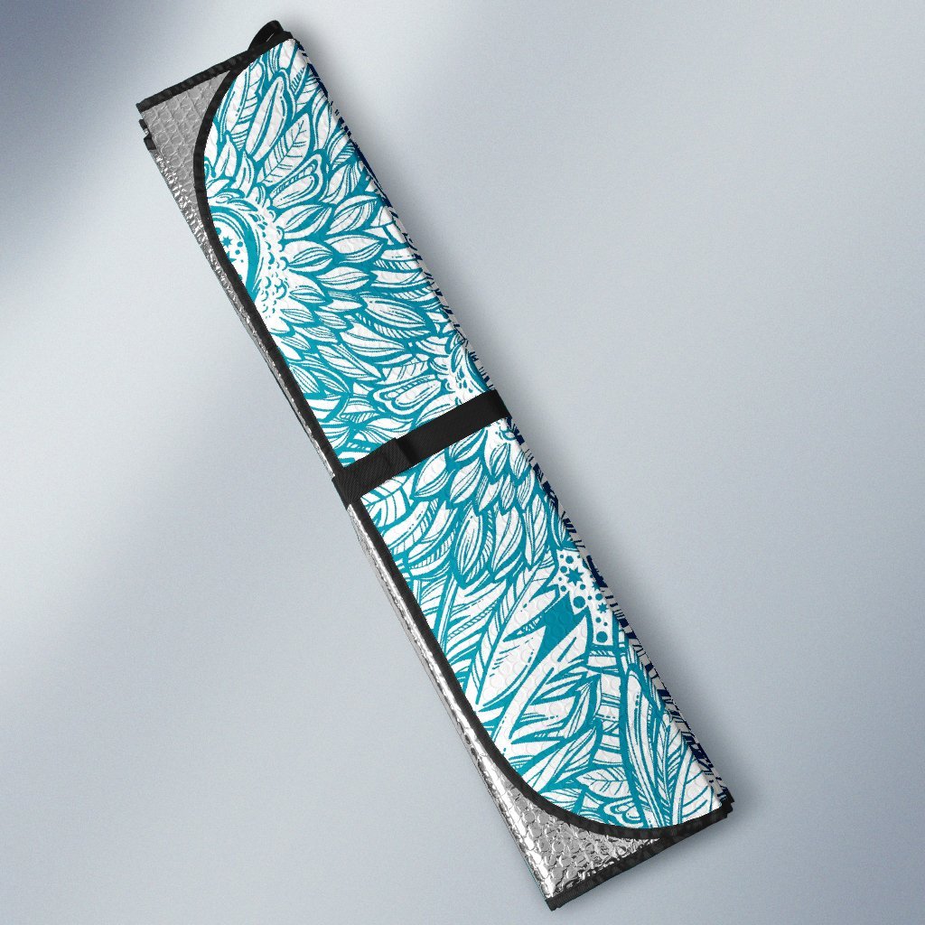 Angel Wings Boho Design Themed Print Car Sun Shade For Windshield