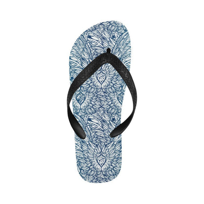 Angel Wings Boho Design Themed Print Flip Flops-JTAMIGO.COM