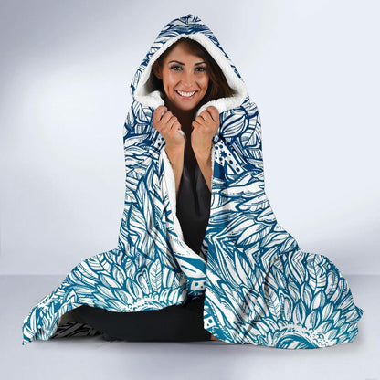 Angel Wings Boho Design Themed Print Hooded Blanket-JTAMIGO.COM