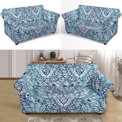 Angel Wings Boho Design Themed Print Loveseat Slipcover-JTAMIGO.COM