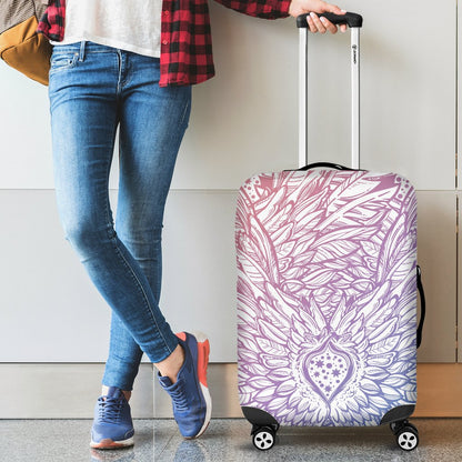 Angel Wings Boho Design Themed Print Luggage Cover Protector