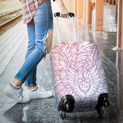 Angel Wings Boho Design Themed Print Luggage Cover Protector