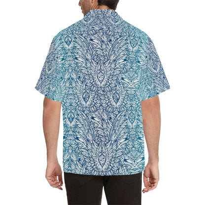 Angel Wings Boho Design Themed Print Men Aloha Hawaiian Shirt
