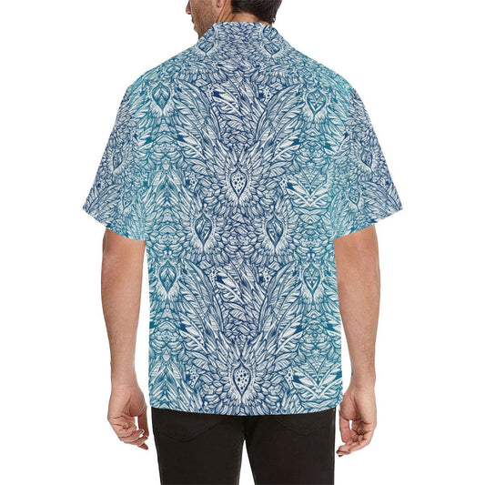 Angel Wings Boho Design Themed Print Men Aloha Hawaiian Shirt