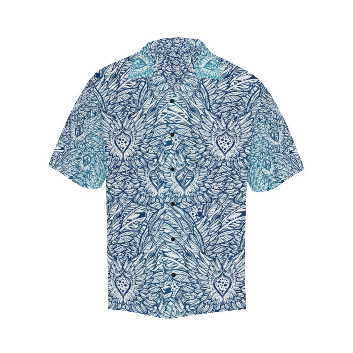 Angel Wings Boho Design Themed Print Men Aloha Hawaiian Shirt