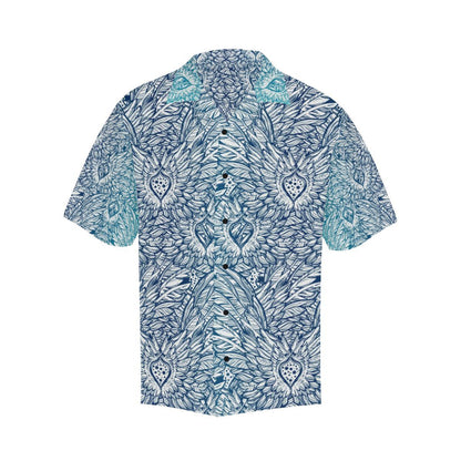 Angel Wings Boho Design Themed Print Men Aloha Hawaiian Shirt