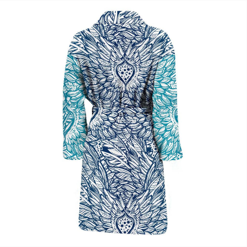 Angel Wings Boho Design Themed Print Men Bath Robe-JTAMIGO.COM