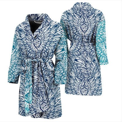 Angel Wings Boho Design Themed Print Men Bath Robe-JTAMIGO.COM