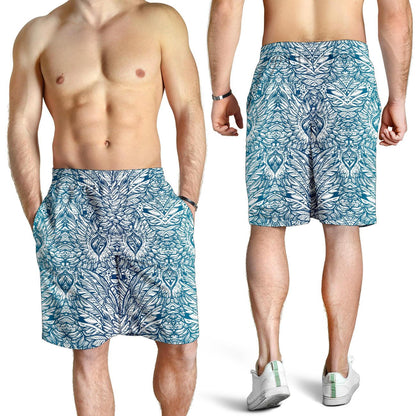 Angel Wings Boho Design Themed Print Mens Shorts-JTAMIGO.COM