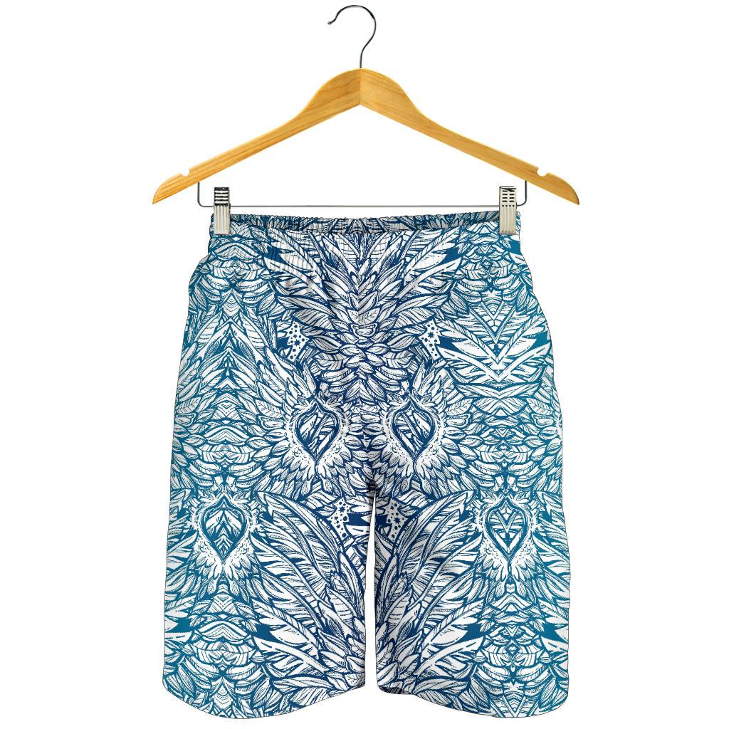 Angel Wings Boho Design Themed Print Mens Shorts-JTAMIGO.COM