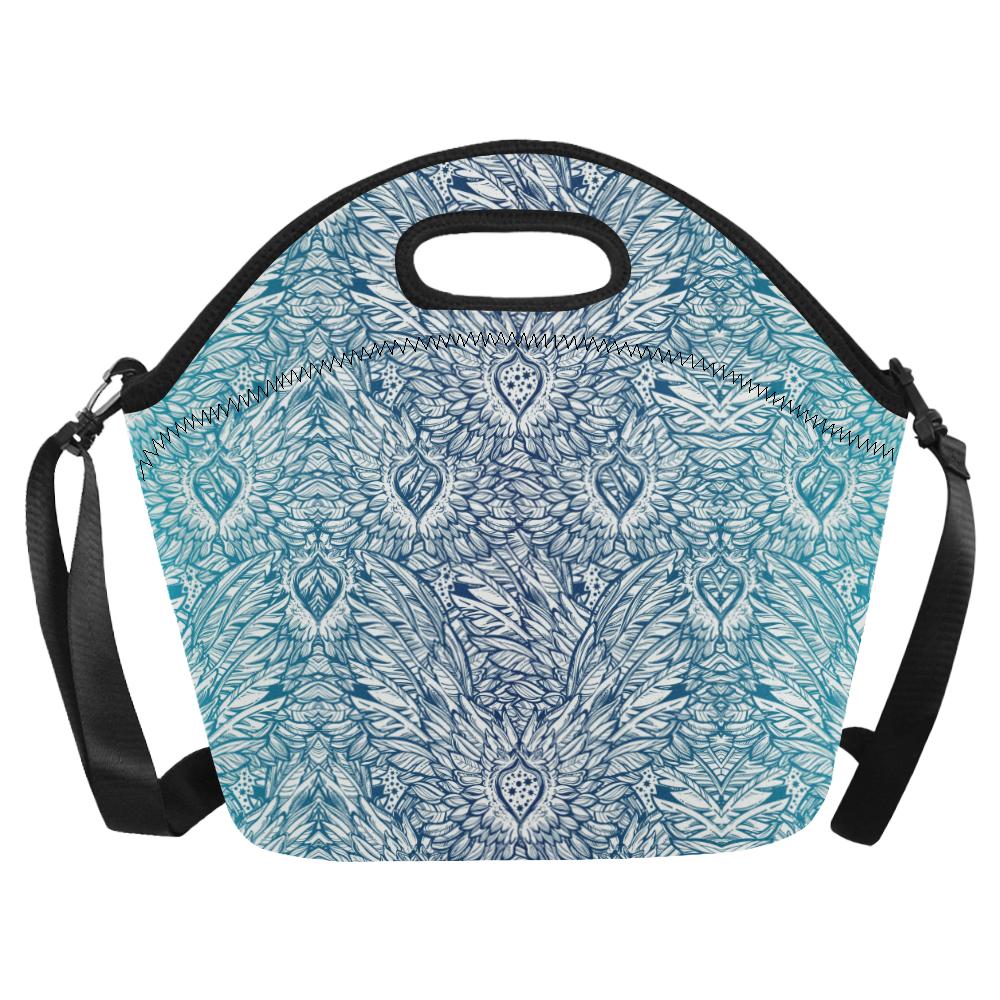 Angel Wings Boho Design Themed Print Neoprene Lunch Bag (Model 1669)(Large)-JTAMIGO.COM