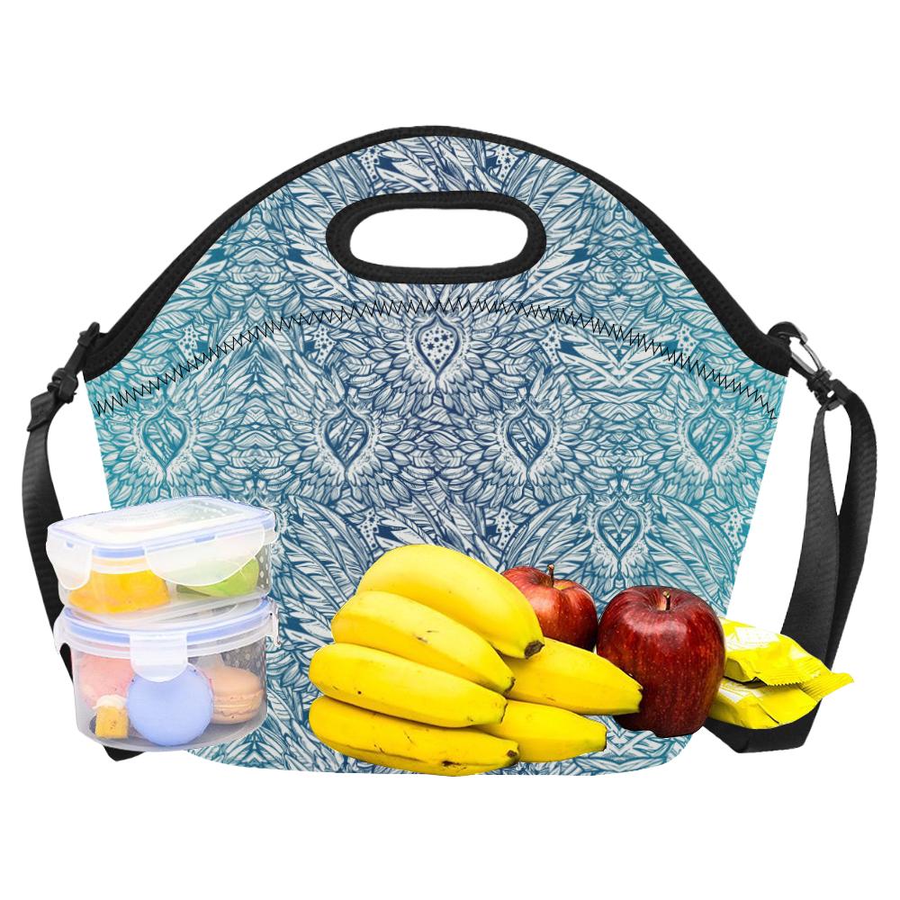 Angel Wings Boho Design Themed Print Neoprene Lunch Bag (Model 1669)(Large)-JTAMIGO.COM
