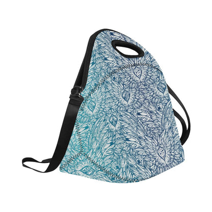 Angel Wings Boho Design Themed Print Neoprene Lunch Bag (Model 1669)(Large)-JTAMIGO.COM