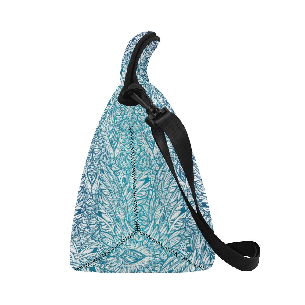 Angel Wings Boho Design Themed Print Neoprene Lunch Bag (Model 1669)(Large)-JTAMIGO.COM