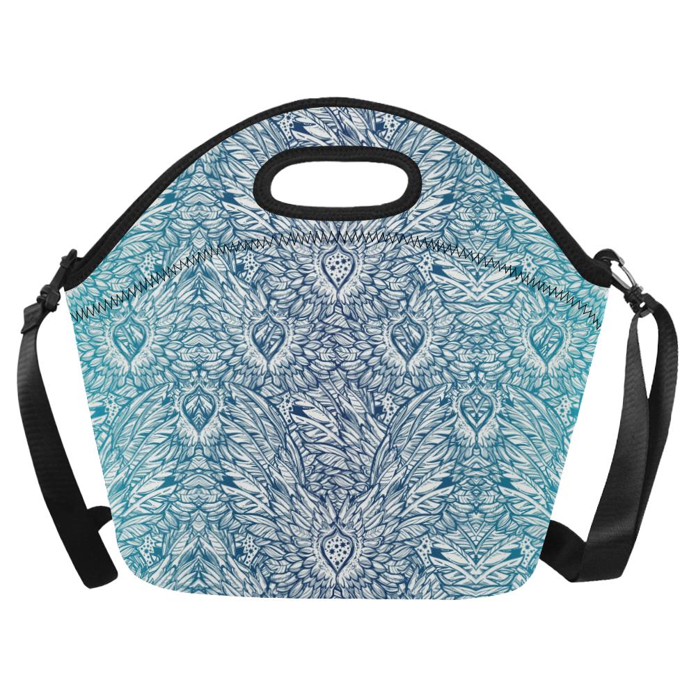 Angel Wings Boho Design Themed Print Neoprene Lunch Bag (Model 1669)(Large)-JTAMIGO.COM