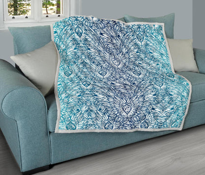 Angel Wings Boho Design Themed Print Premium Quilt-JTAMIGO.COM