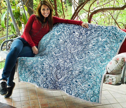 Angel Wings Boho Design Themed Print Premium Quilt-JTAMIGO.COM