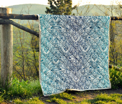 Angel Wings Boho Design Themed Print Premium Quilt-JTAMIGO.COM
