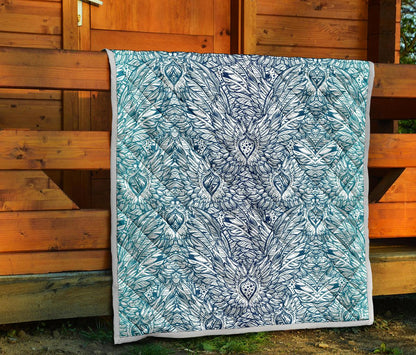 Angel Wings Boho Design Themed Print Premium Quilt-JTAMIGO.COM