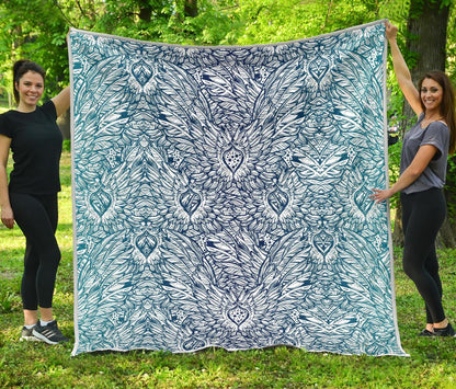 Angel Wings Boho Design Themed Print Premium Quilt-JTAMIGO.COM