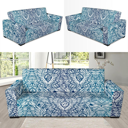 Angel Wings Boho Design Themed Print Sofa Slipcover-JTAMIGO.COM