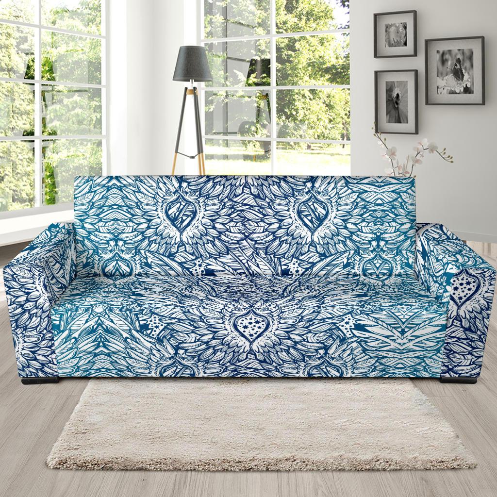 Angel Wings Boho Design Themed Print Sofa Slipcover-JTAMIGO.COM