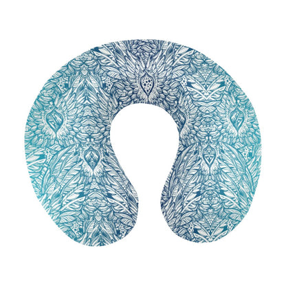 Angel Wings Boho Design Themed Print U-Shaped Travel Neck Pillow-JTAMIGO.COM